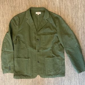 Sz 46R J.Crew Wallace & Barnes Garment Dyed Cotton-Linen Chino Chore Blazer